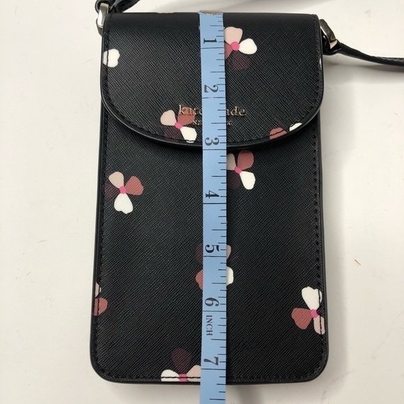 RARE Kate Spade Cameron Dusk Buds Floral Dusty Pink Flap Phone Crossbody Bag - Picture 14 of 16